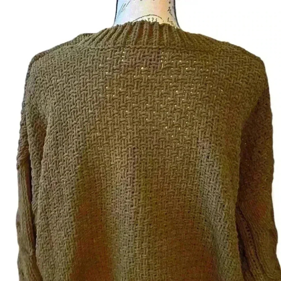 VINTAGE OLIVE GREEN Chunky Cableknit Sweater 💚🤎 - Picture 6 of 8